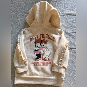 Disney Cream Minnie & Daisy 'Best Friends' Hooded Sweatshirt
